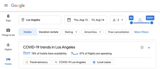 Google’s New Travel Booking Tools Take a Pandemic Into Account