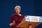 U.K. Prime Minister And Leader Of The Conservative Party Theresa May Delivers The Closing Speech At The Party's Annual Conference