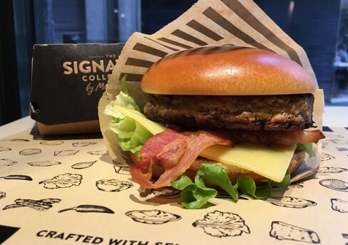 The McDonald’s Signature Collection Classic burger. Photographer: Tom Hall/Bloomberg