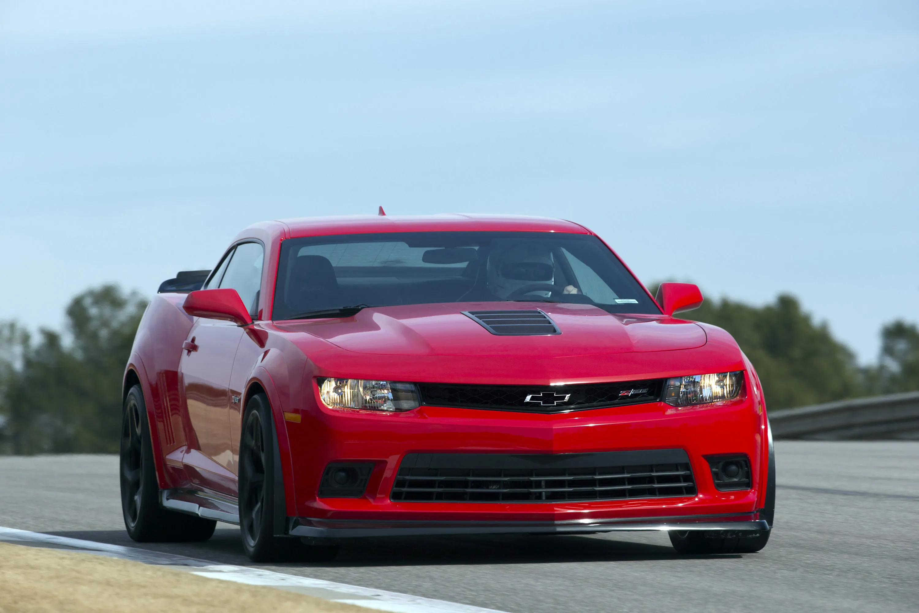 The Z/28 has a V-8 engine and costs about $75,000.
