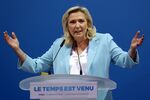 Marine Le Pen speaks in Frejus, France, on Sept. 12.