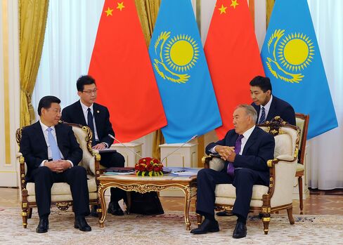 Presidents Xi And Nazarbayev