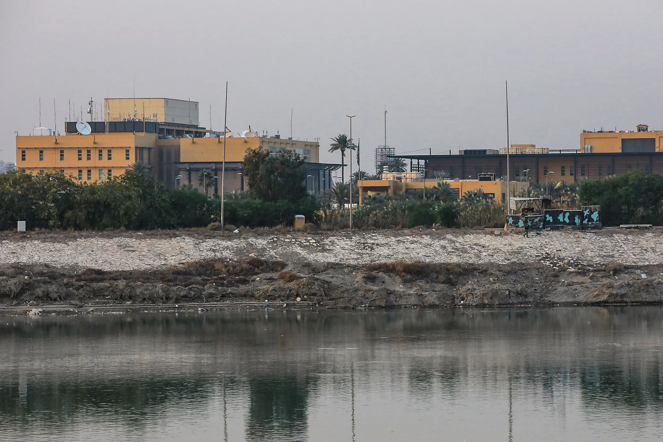 The U.S. embassy compound in Baghdad, Iraq.