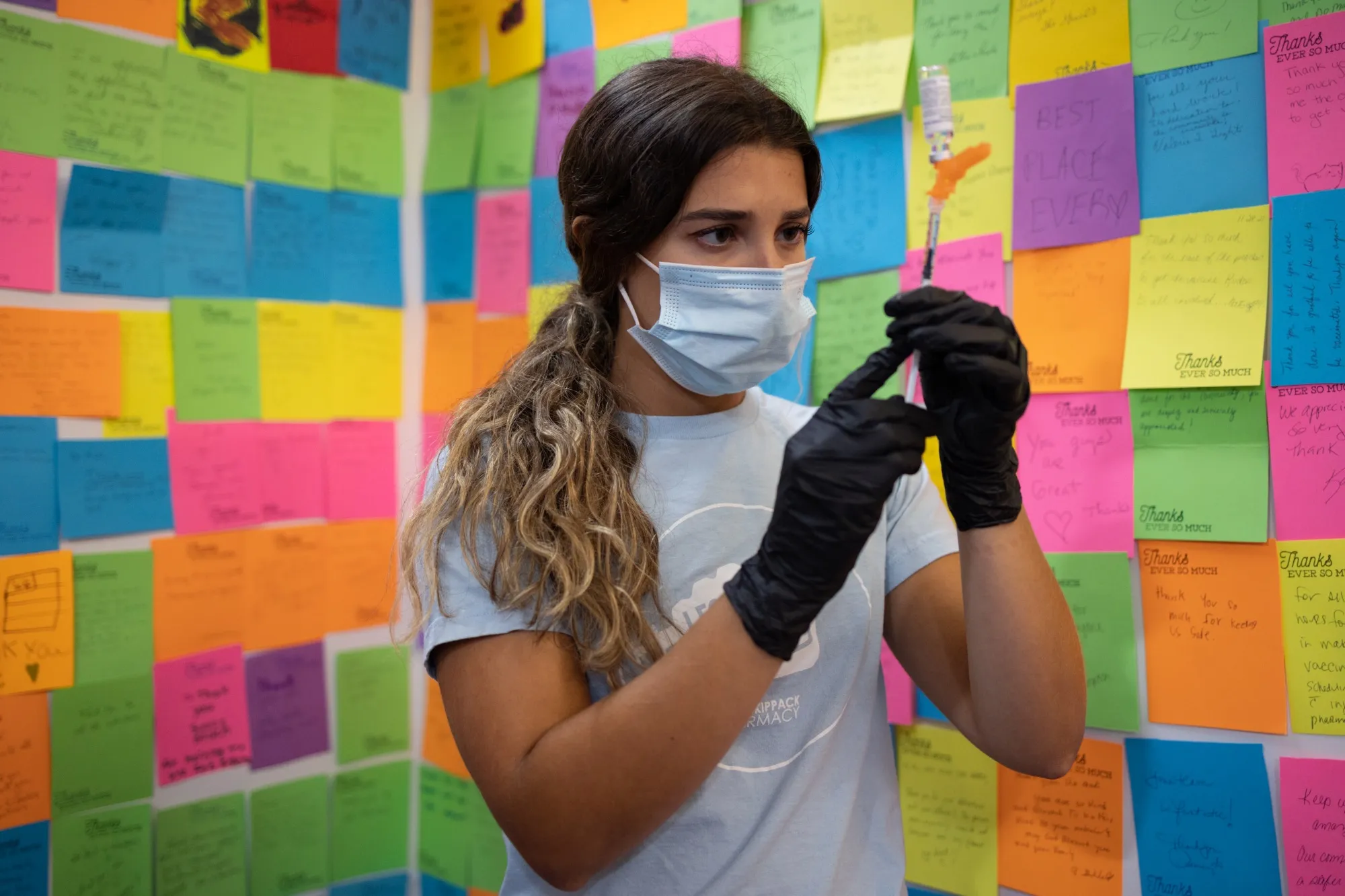 Healthcare Workers Administer The Novavax Covid Vaccine