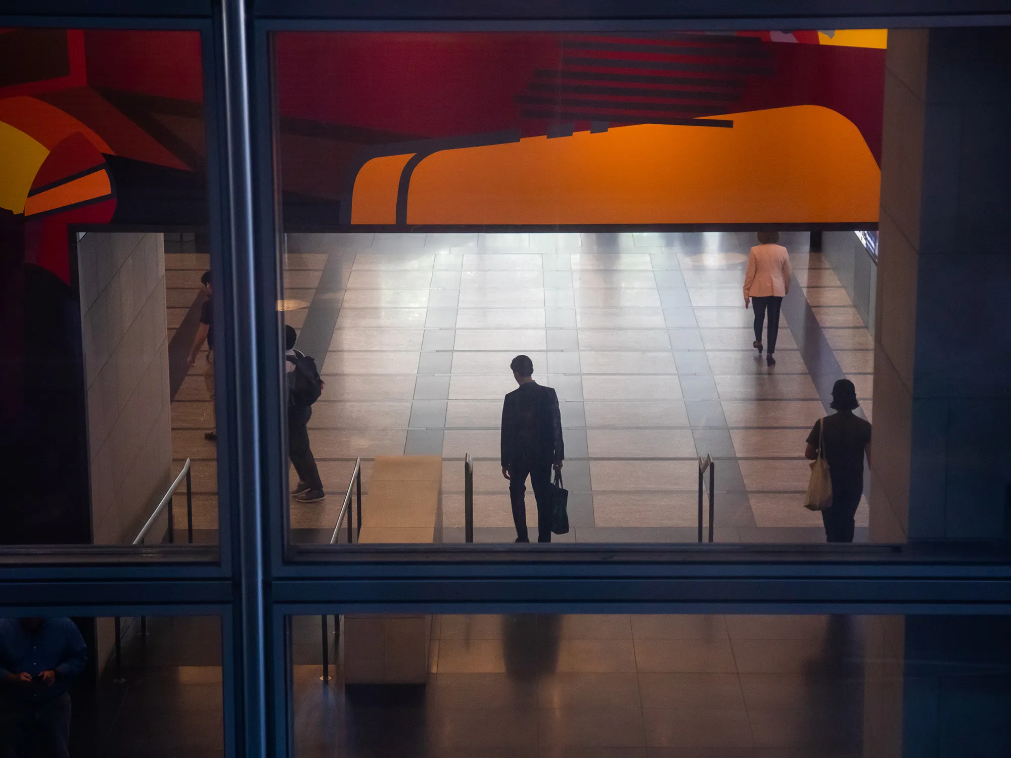 Workers at Goldman Sachs headquarters in New York