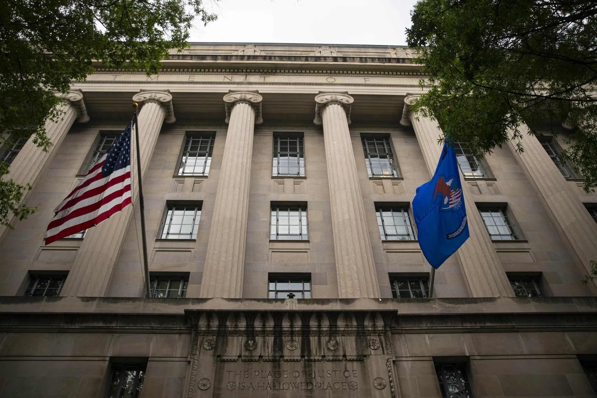 The US Department of Justice (DOJ) headquarters in Washington, DC.