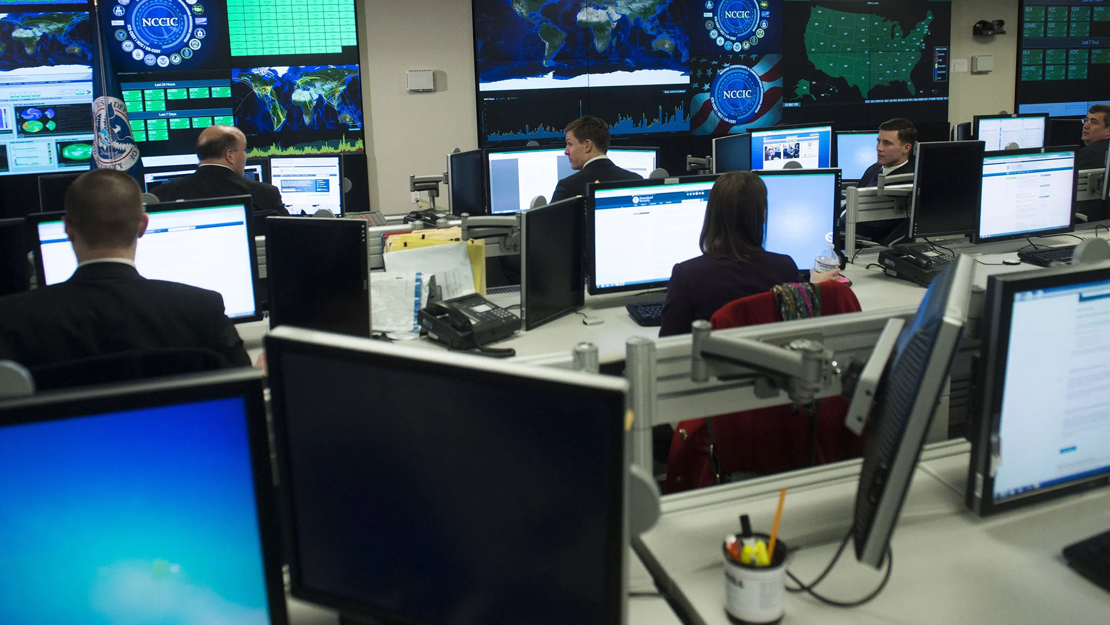 The National Cybersecurity and Communications Integration Center in Arlington, Virginia.
