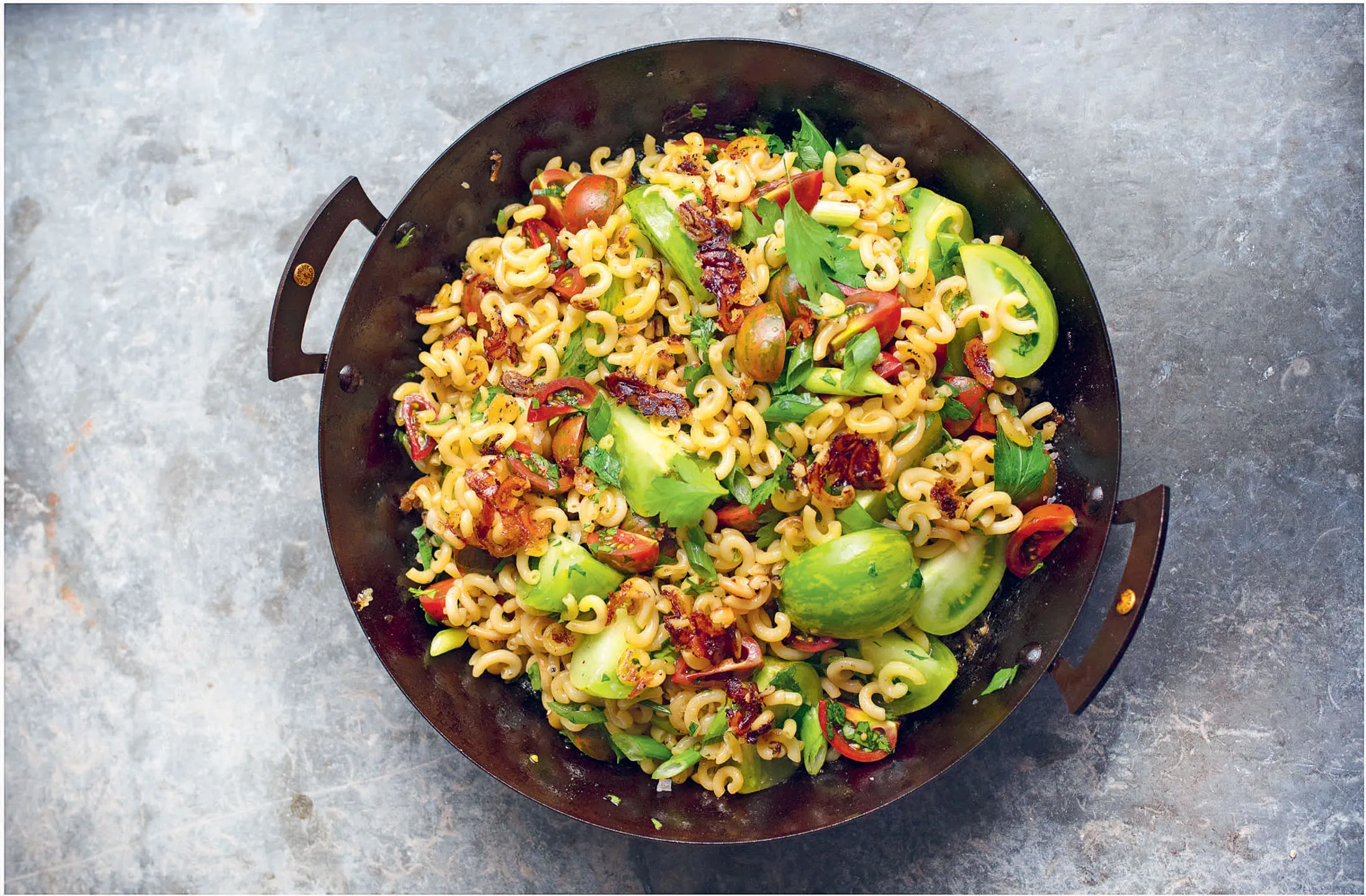 Nigel Slater calls his dish “the best pasta salad I’ve ever had.”