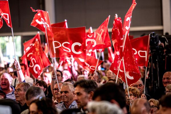 Spain's Prime Minister Pedro Sanchez at PSOE Campaign Rally