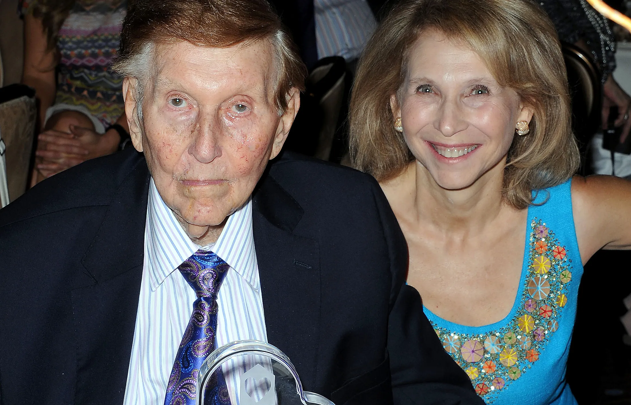 Sumner Redstone, left, with his daughter, Shari, in Beverly Hills, on Oct. 27, 2012.
