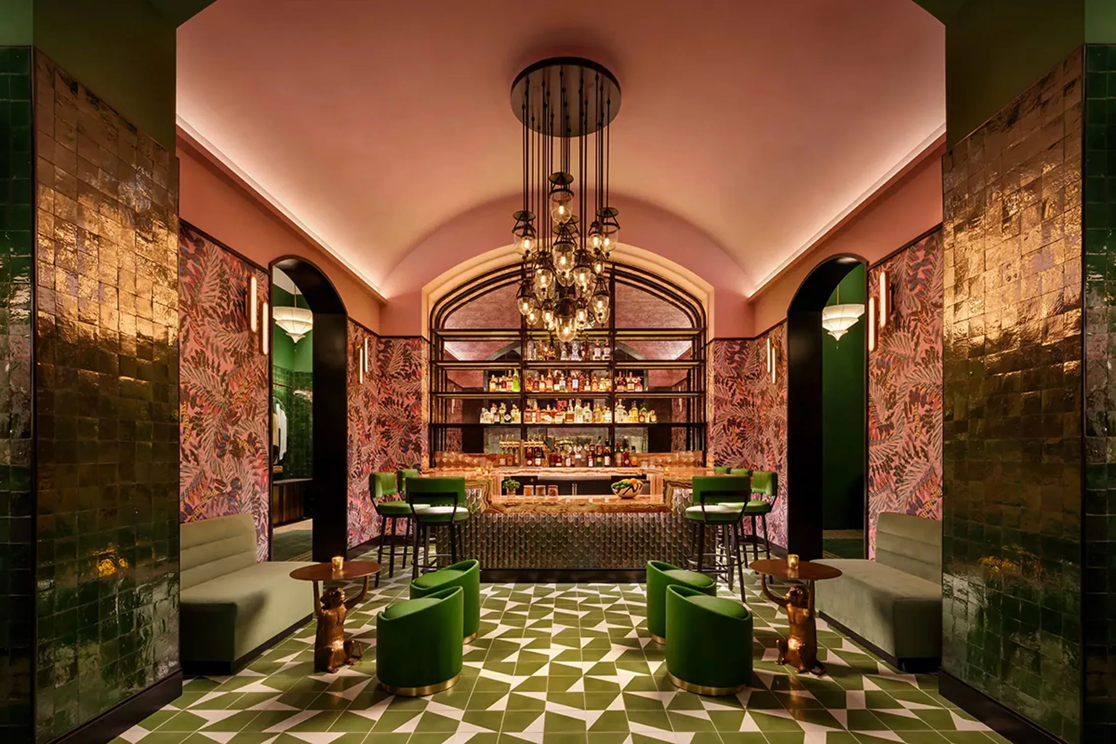 The bar at the Fairmont Long Beach, in Los Angeles—one of six great places to consider for a last-minute spring break trip.