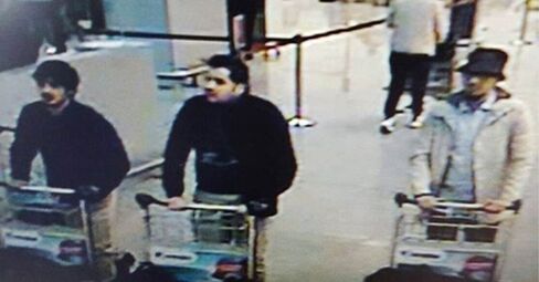 CCTV footage provided by Belgian police shows the suspects.