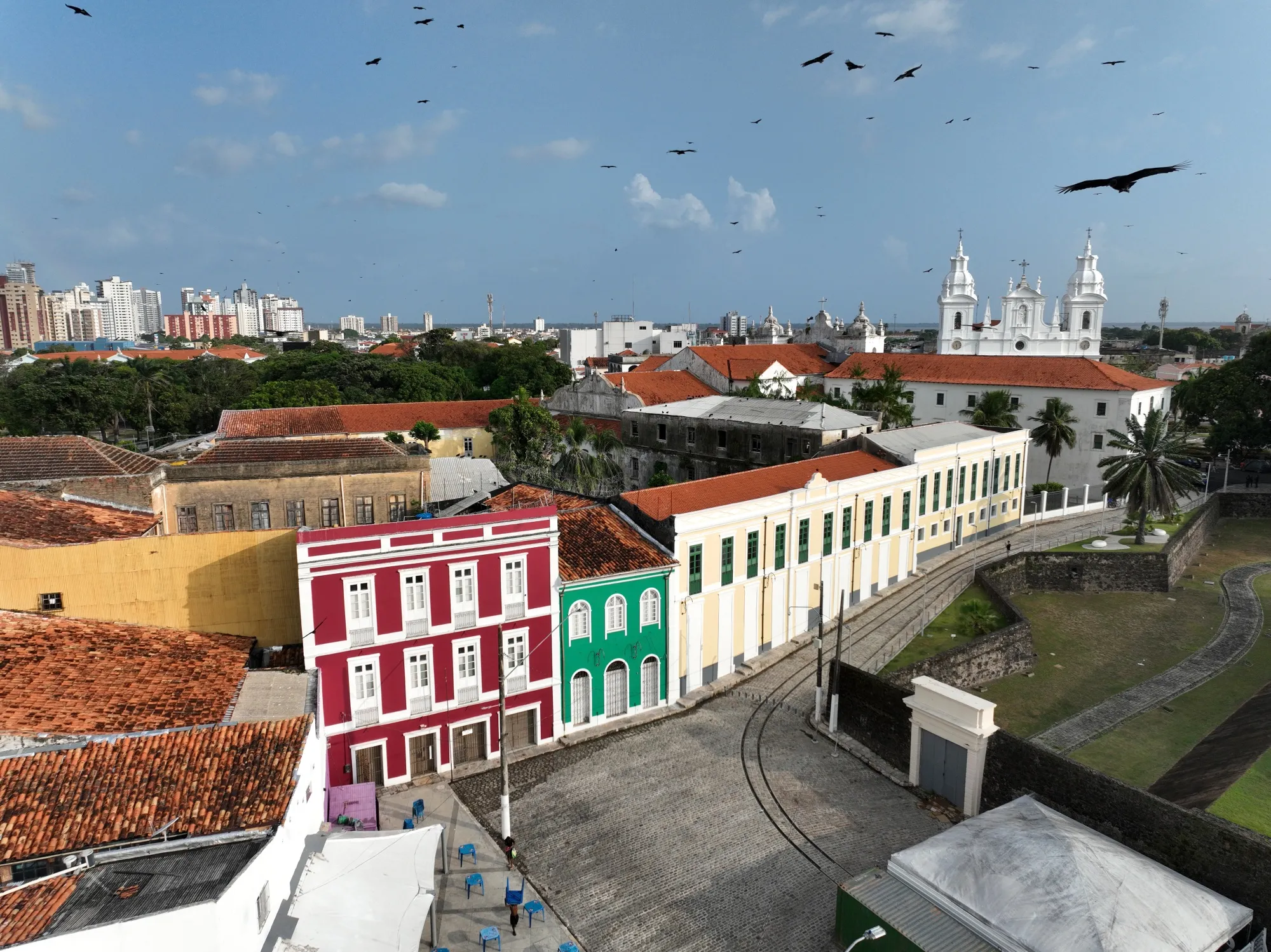 The Ladeira do Castelo neighborhood in the historic district of Belem, Para state, Brazil, on Sept. 21.