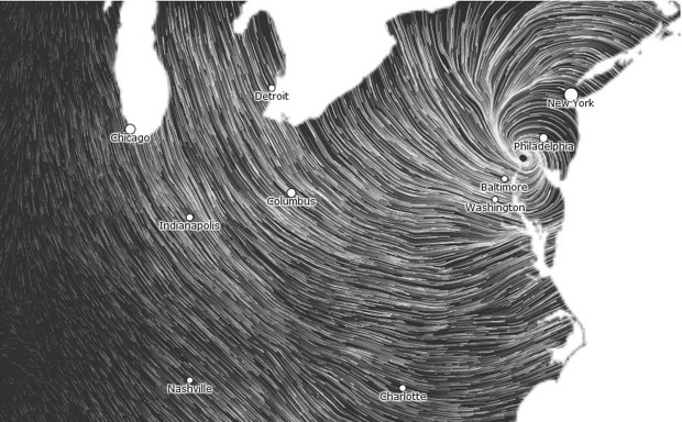 Superstorm Sandy Seen In a Beautiful Map of Pure Wind - Bloomberg