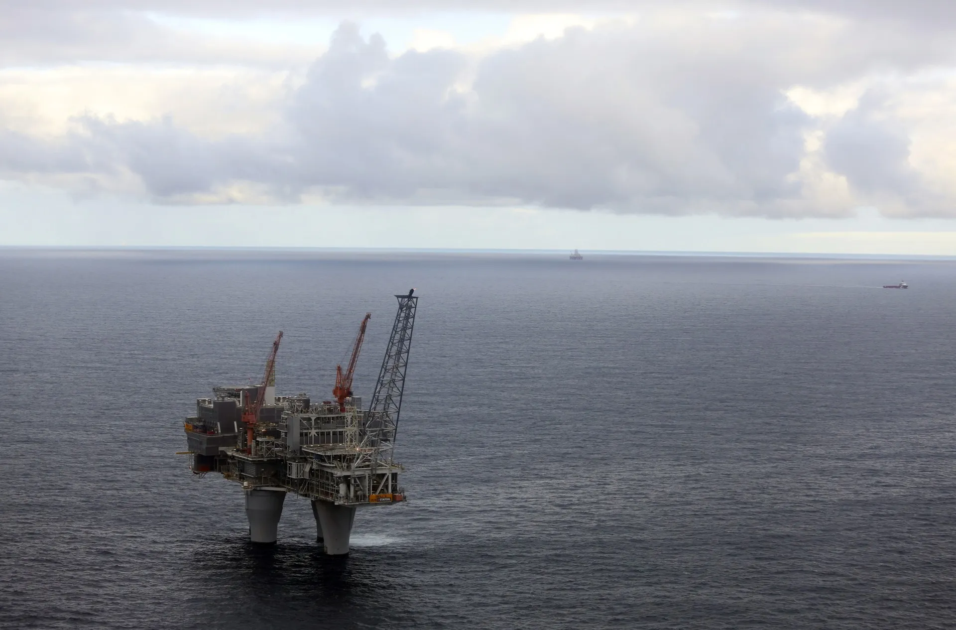 The Troll natural gas and oil field in the North Sea near Bergen, Norway.