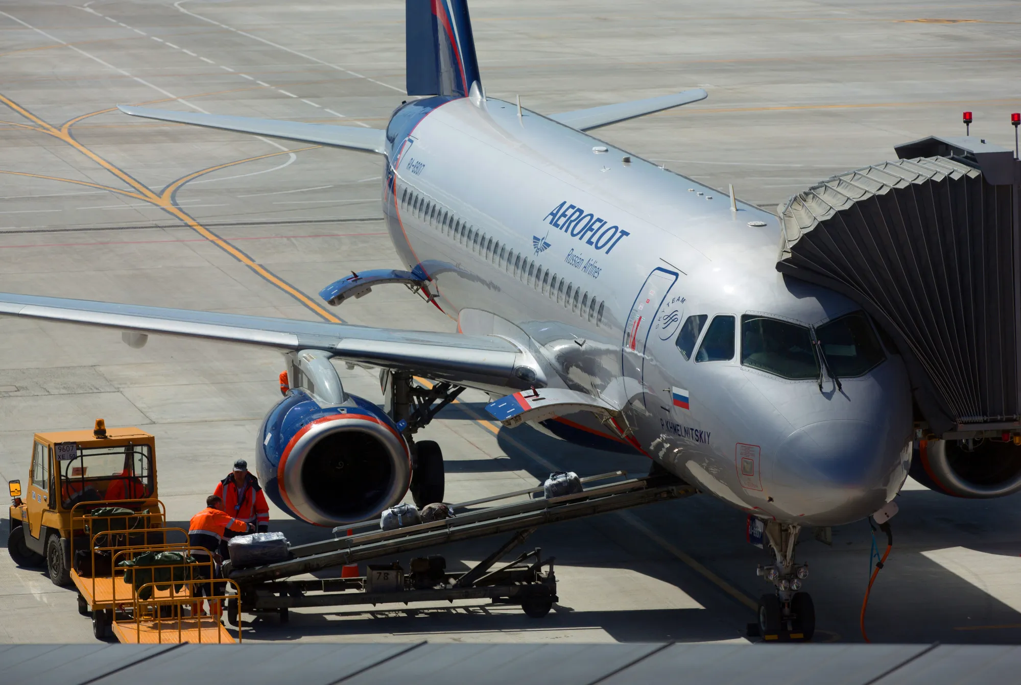 The action against the Russian airlines is the latest in a string of sanctions against the nation following allegations of atrocities in Ukraine by Russian forces. 