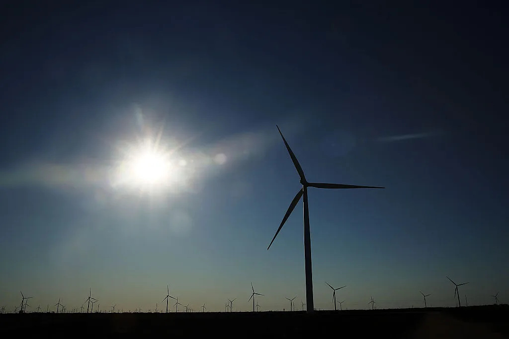 Texas leads in wind power.
