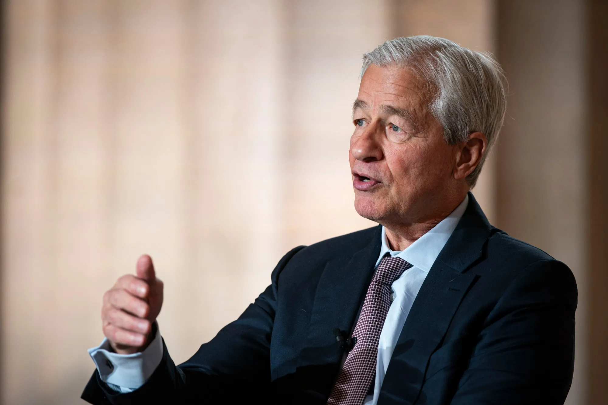 JPMorgan Chase CEO Jamie Dimon said&nbsp;sorting out the tariff war was paramount.