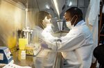 A researcher prepares reagents for testing the samples for the COVID-19 coronavirus at the laboratory of Kenya Medical Research Institute (KEMRI) where they have the capacity to test 384 samples per day in Kisumu, western Kenya.