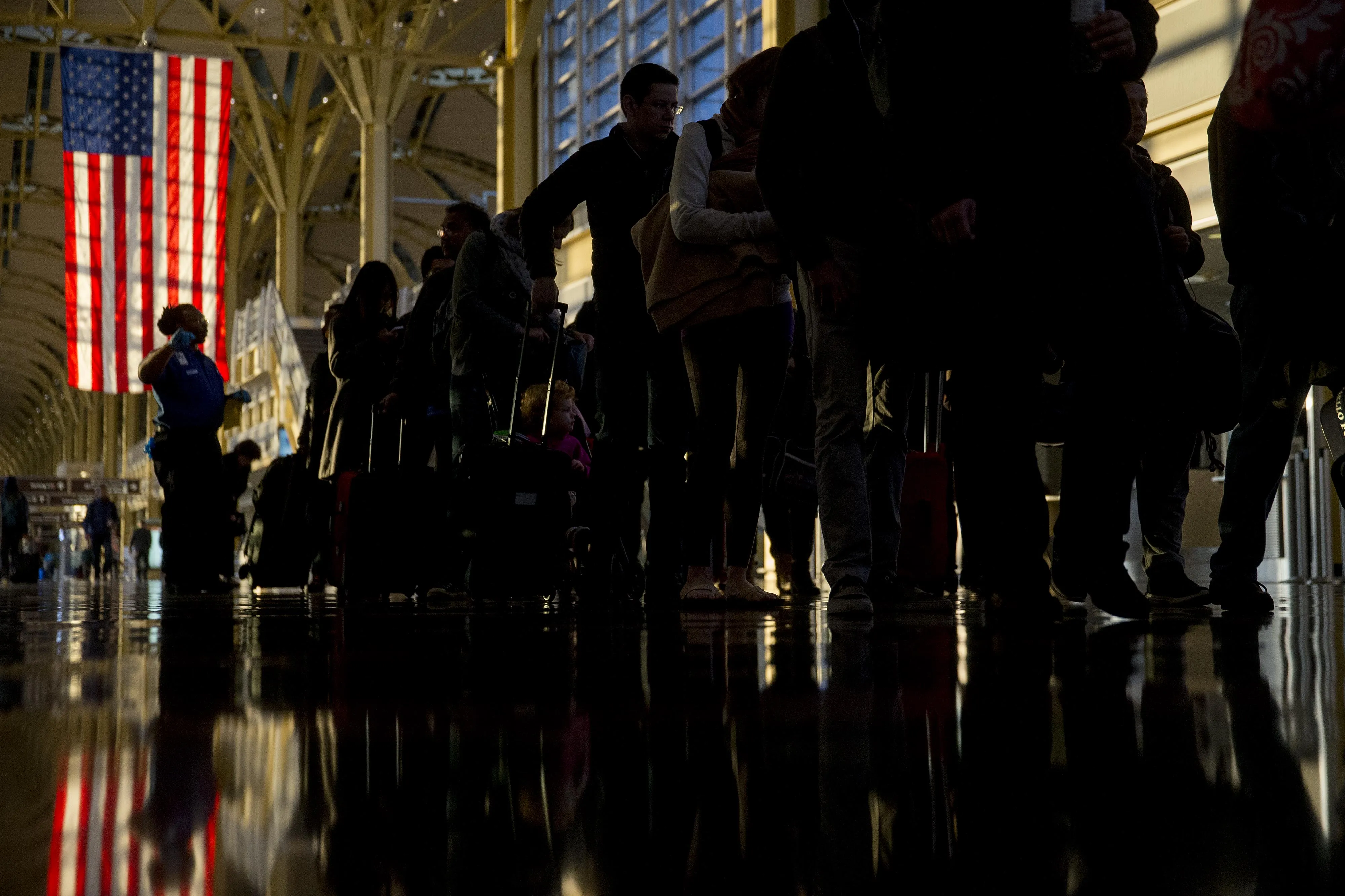 Travelers At Reagan National Airport Ahead Of Thanksgiving Holiday