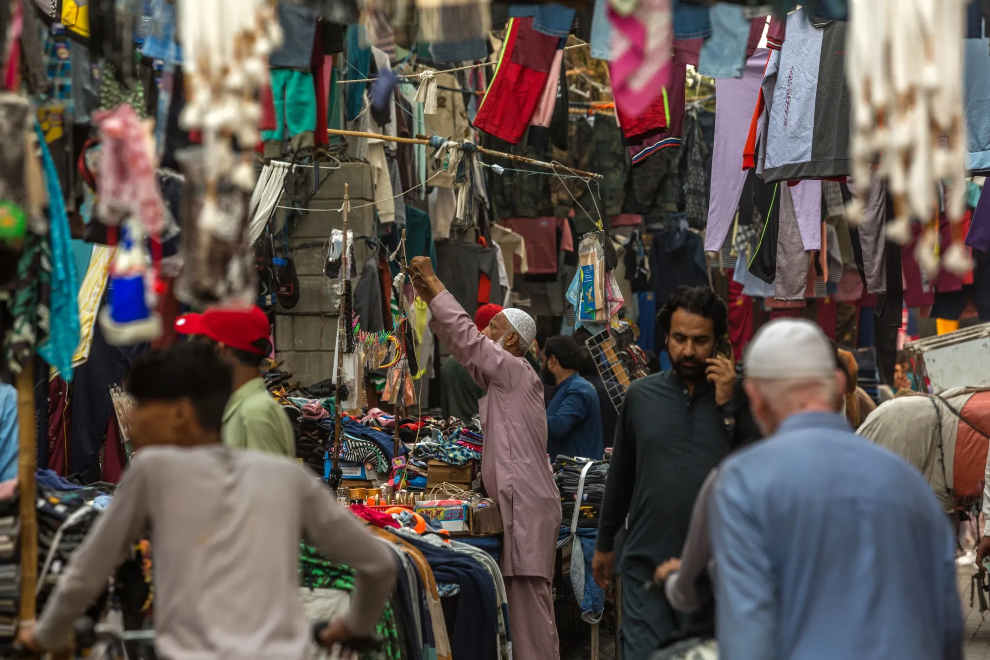 A market in Karachi, Pakistan.