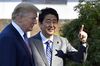 トランプ大統領(左)安倍首相(右)