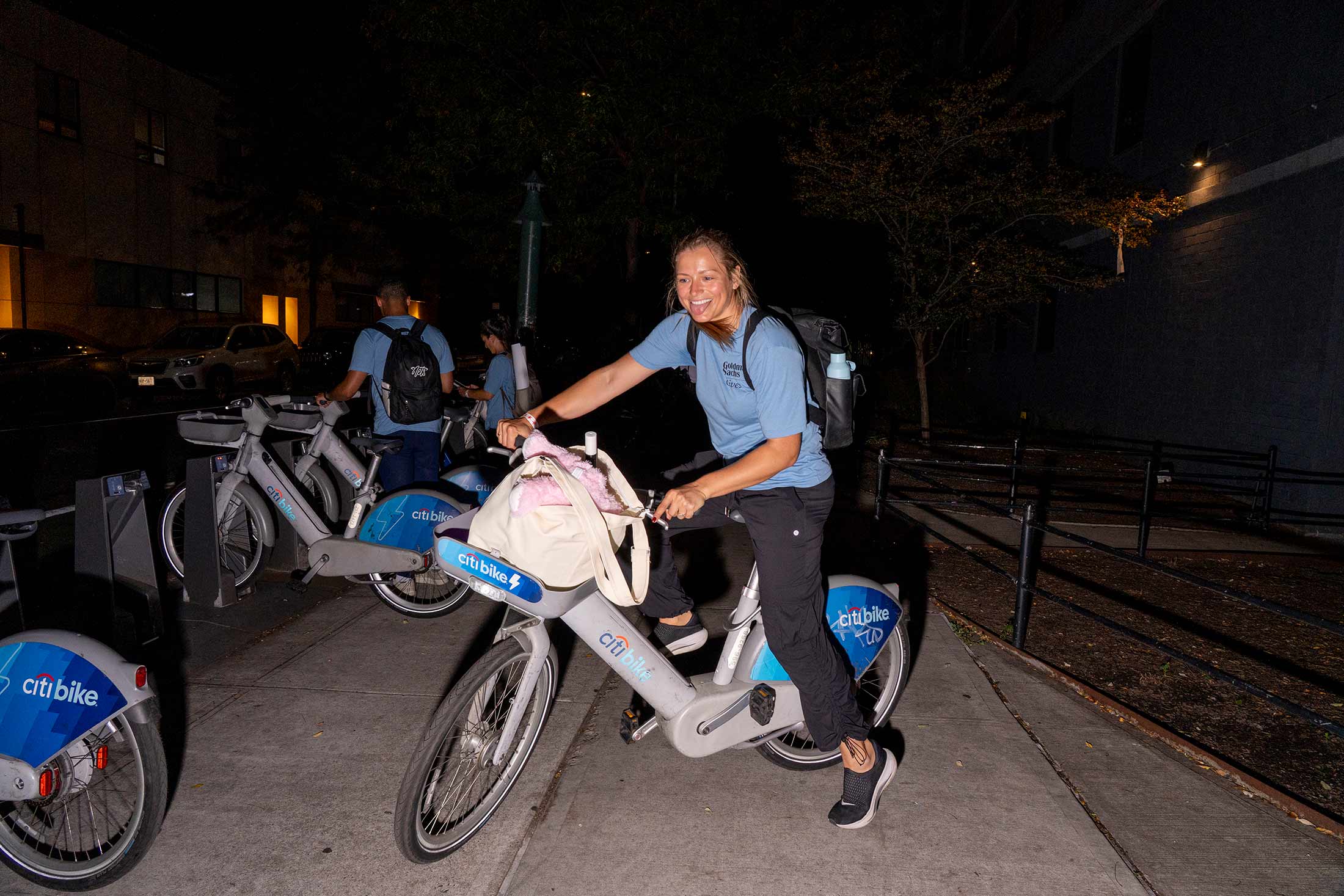 Pedaling between puzzles.