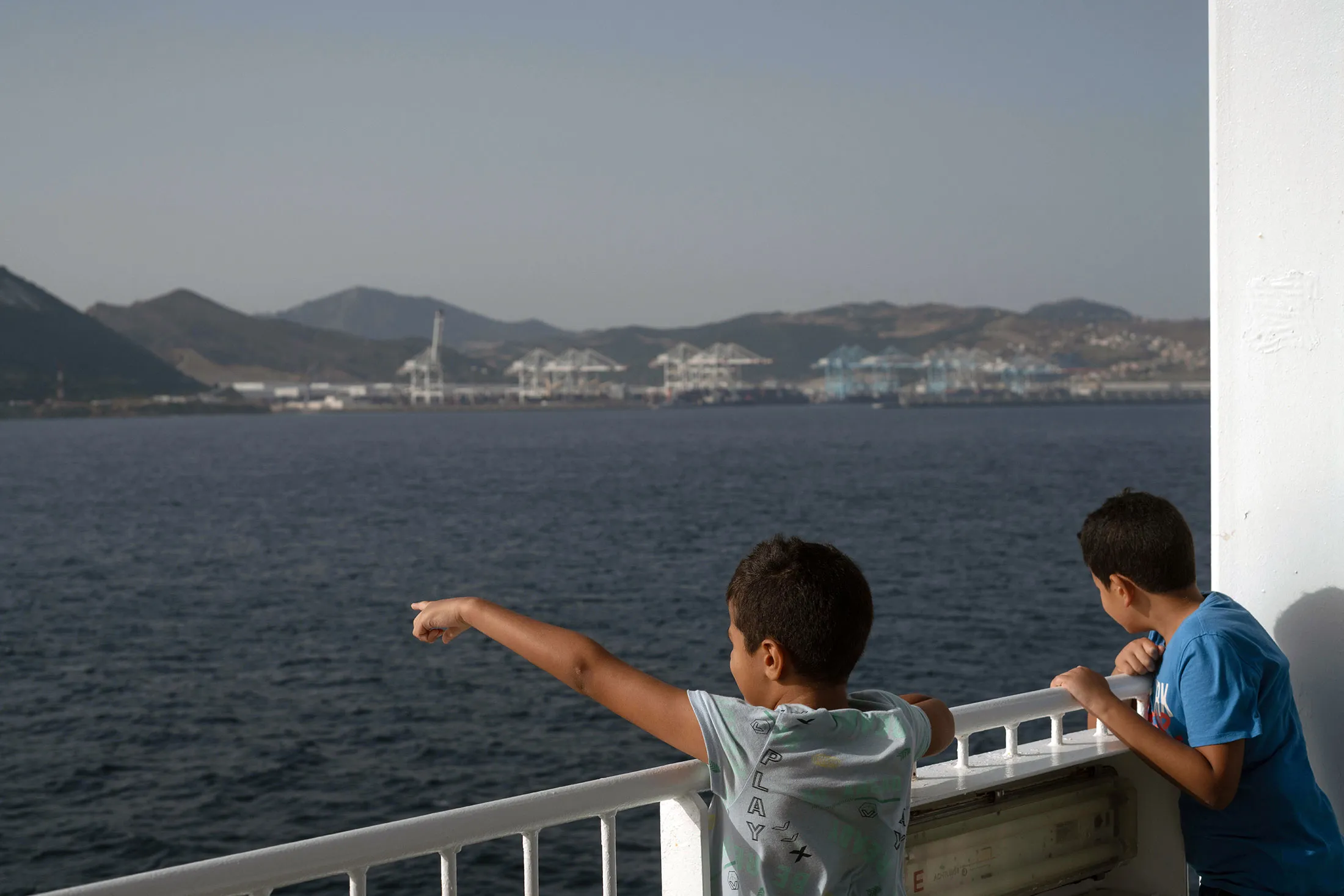 A ferry leaving the Tanger Med port, the busiest in Africa.&nbsp;