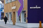 The Accenture Plc pop-up store on the closing day of the World Economic Forum (WEF) in Davos, Switzerland, on Friday, Jan. 20, 2023. 
