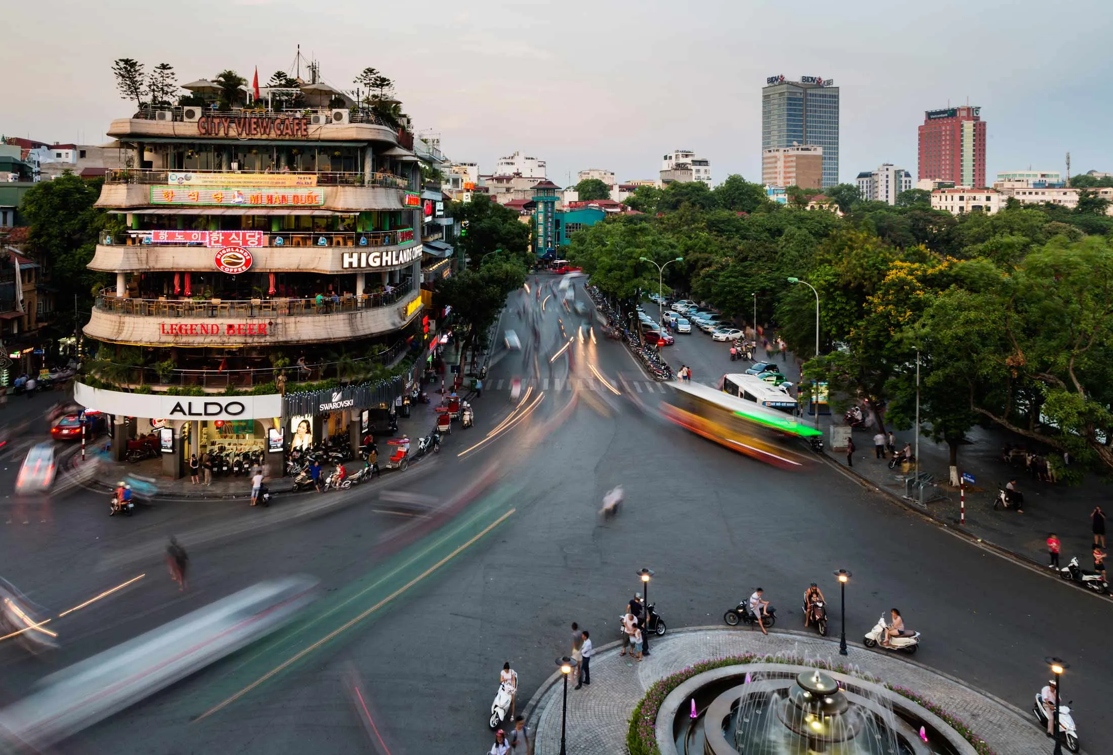 Elevated View of a Traffic Crossing