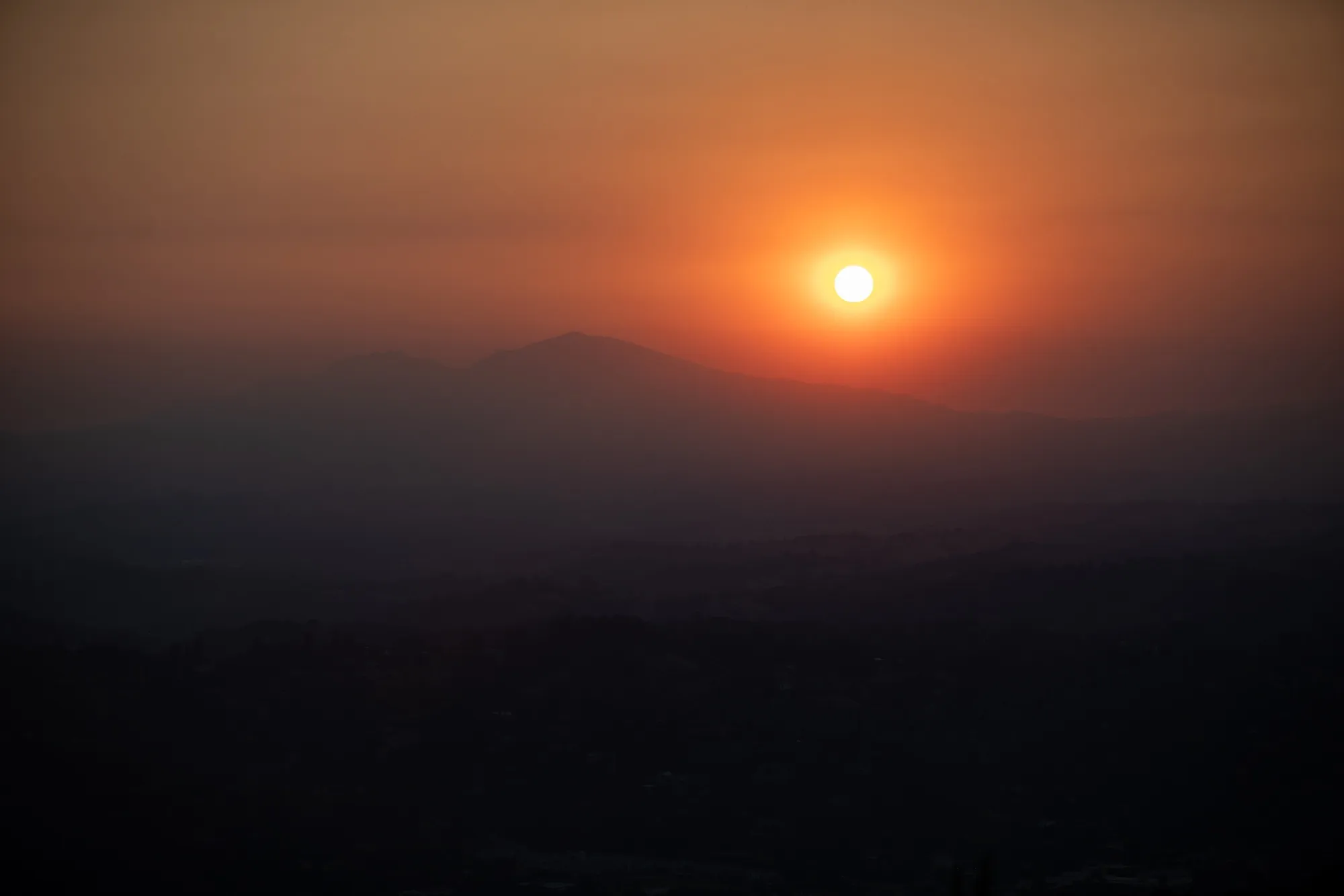 Smoke From Wildfires Covers The Landscape