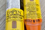 Mylan NV's EpiPen allergy shots sit on display for a photograph in Princeton, Illinois, U.S.