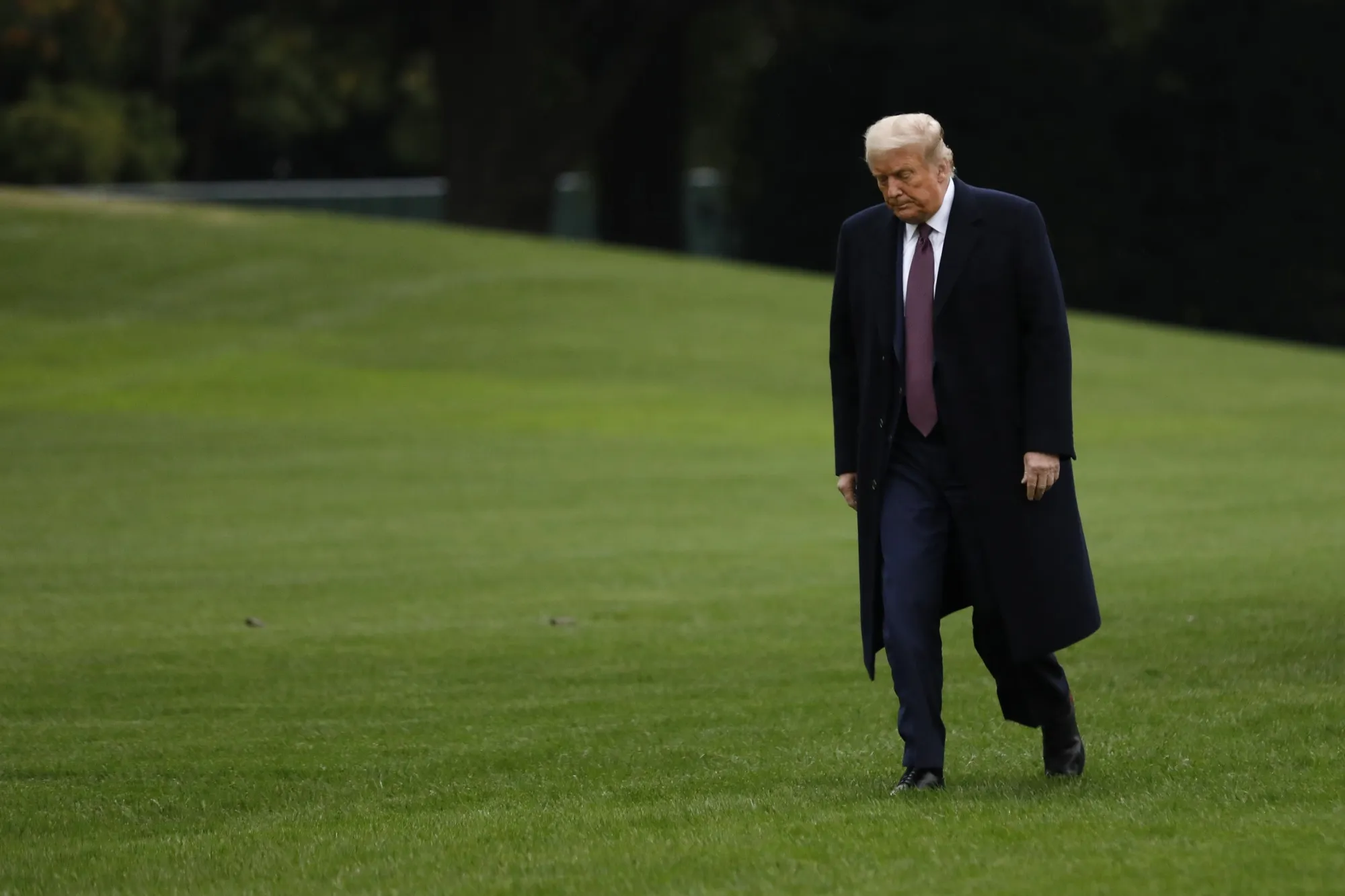 Donald Trump walks outside the White House after arriving on Marine One in Washington, D.C. on Oct. 1.