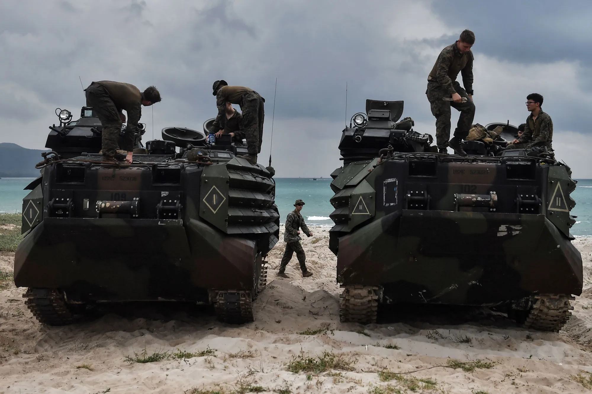 Infantes de marina de EE.UU. en un ejercicio de entrenamiento, foto de archivo de 2020.