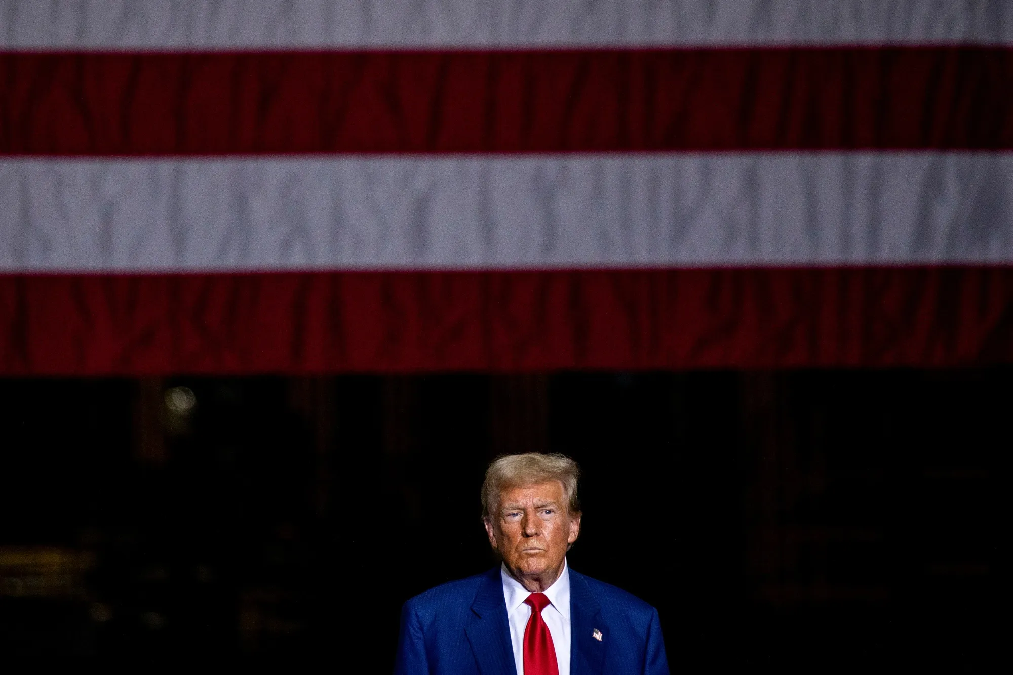 Former US President Donald Trump during a campaign event.