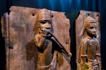 Sculptures looted by British soldiers from the Kingdom of Benin in 1897 on display at the Linden Museum in Stuttgart, Germany on May 5.