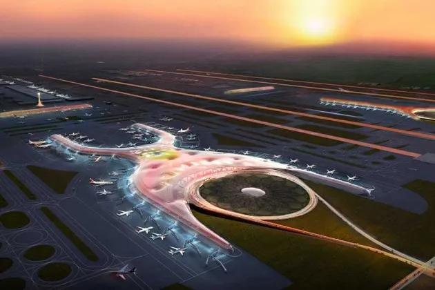 Rendering for the new Mexico City international airport