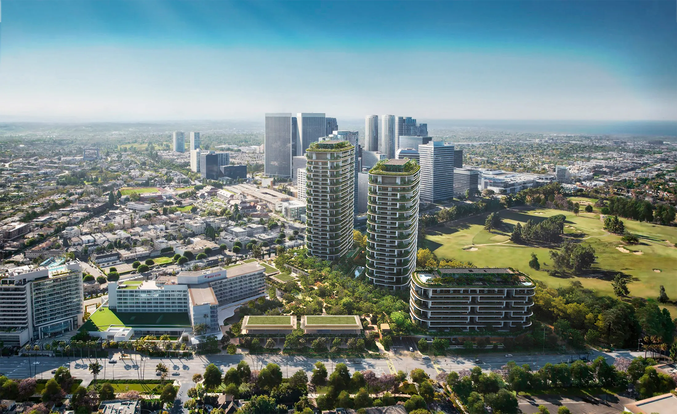 A rendering of plans for One Beverly Hills.