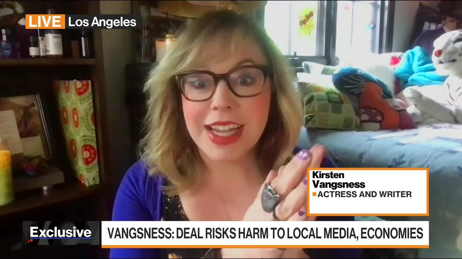 bloomberg.com - Watch Paramount-Warner Merger Will 'Desecrate America': Kirsten Vangsness