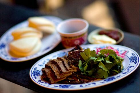 Smoked brisket at the Fatty 'Cue restaurant