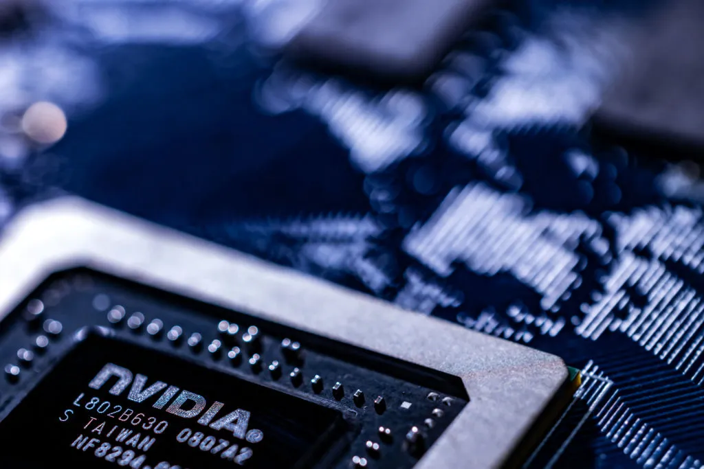An Nvidia&nbsp;graphic processing unit.&nbsp;