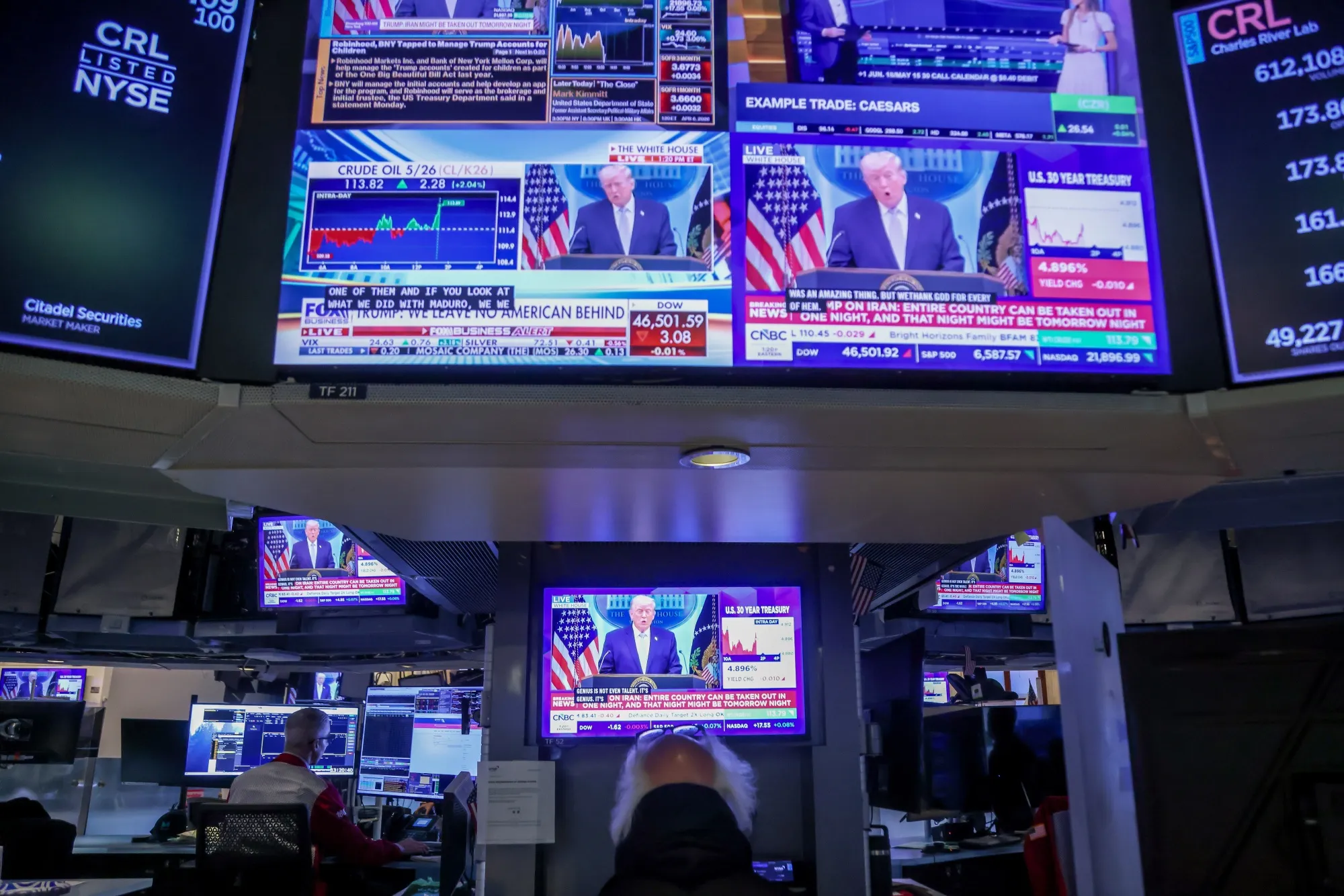 ニューヨーク証券取引所（NYSE）のフロア