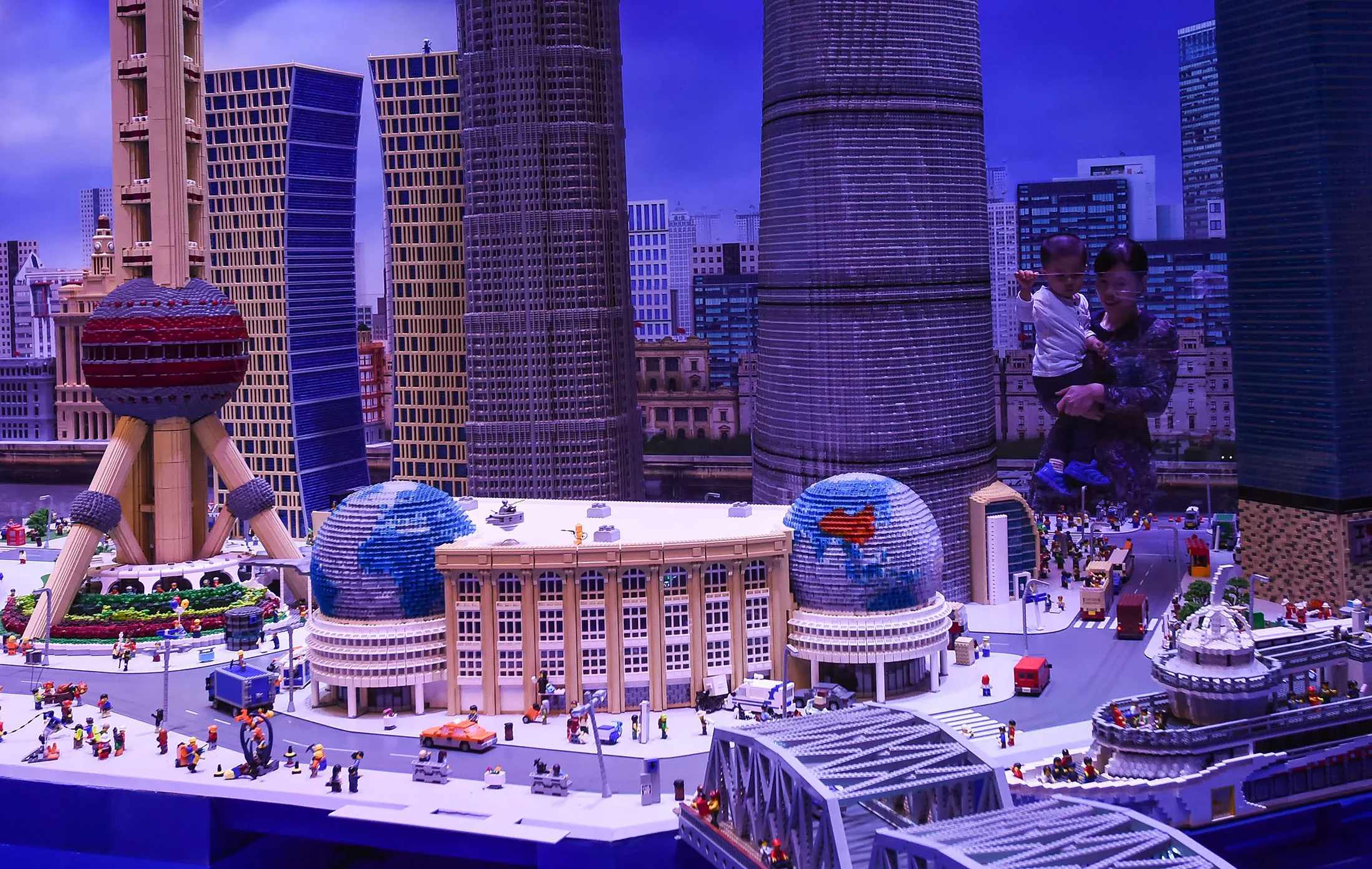 A Lego display&nbsp;at Shanghai Lego Exploration Center.