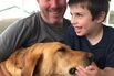 Micah Carr-Hill, Noah Carr-Hill and therapy dog Chief