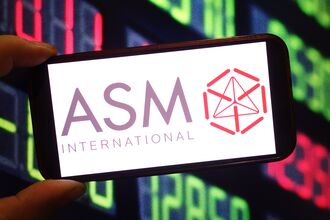 In this photo illustration, the ASM International company