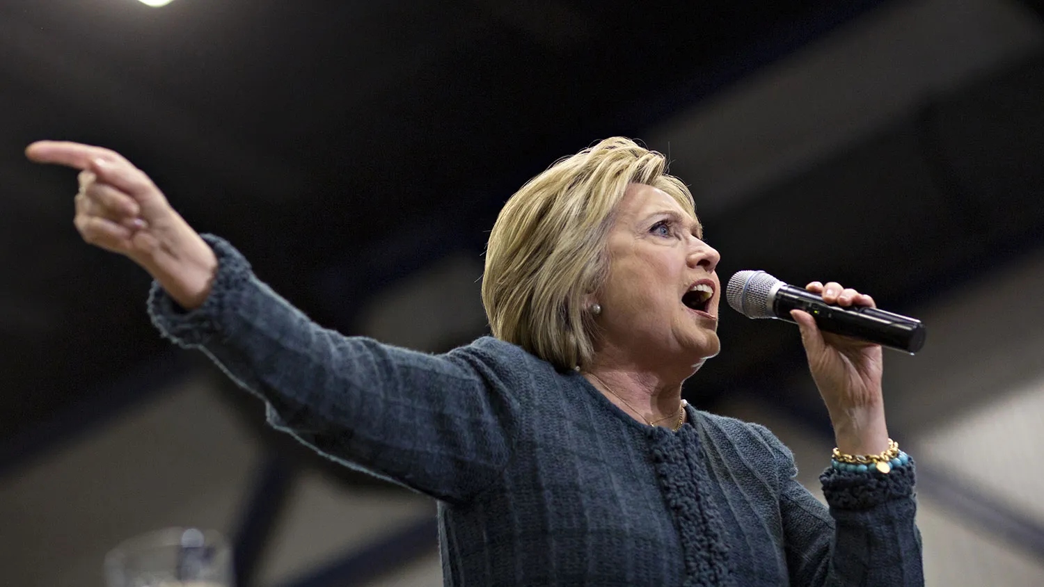 Hillary Clinton speaks during a campaign event in Portsmouth, New Hampshire, on Feb. 6, 2016.
