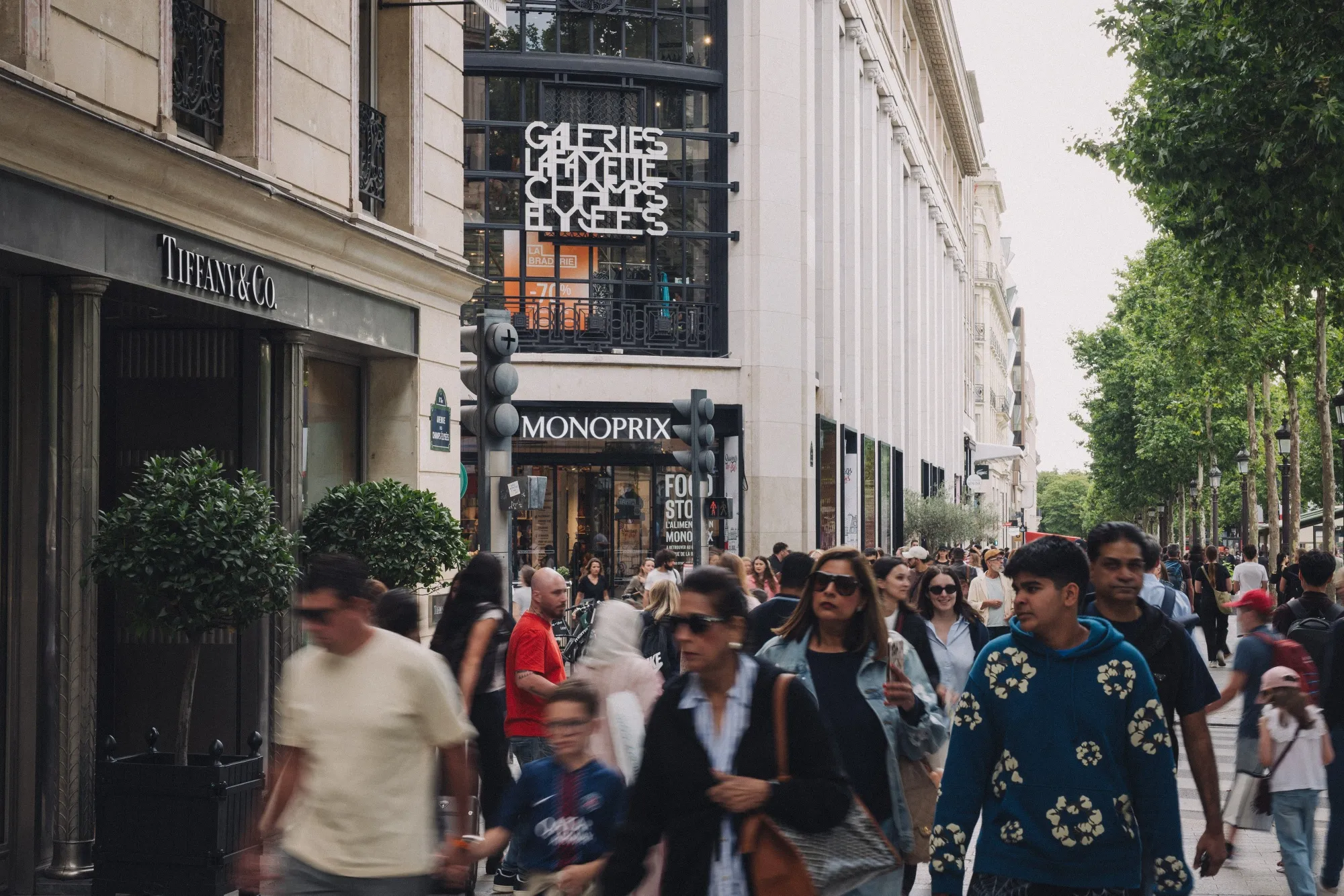 Beneath the bustle of shoppers on the Champs-Elysees, a new retail logistics hub is taking shape.