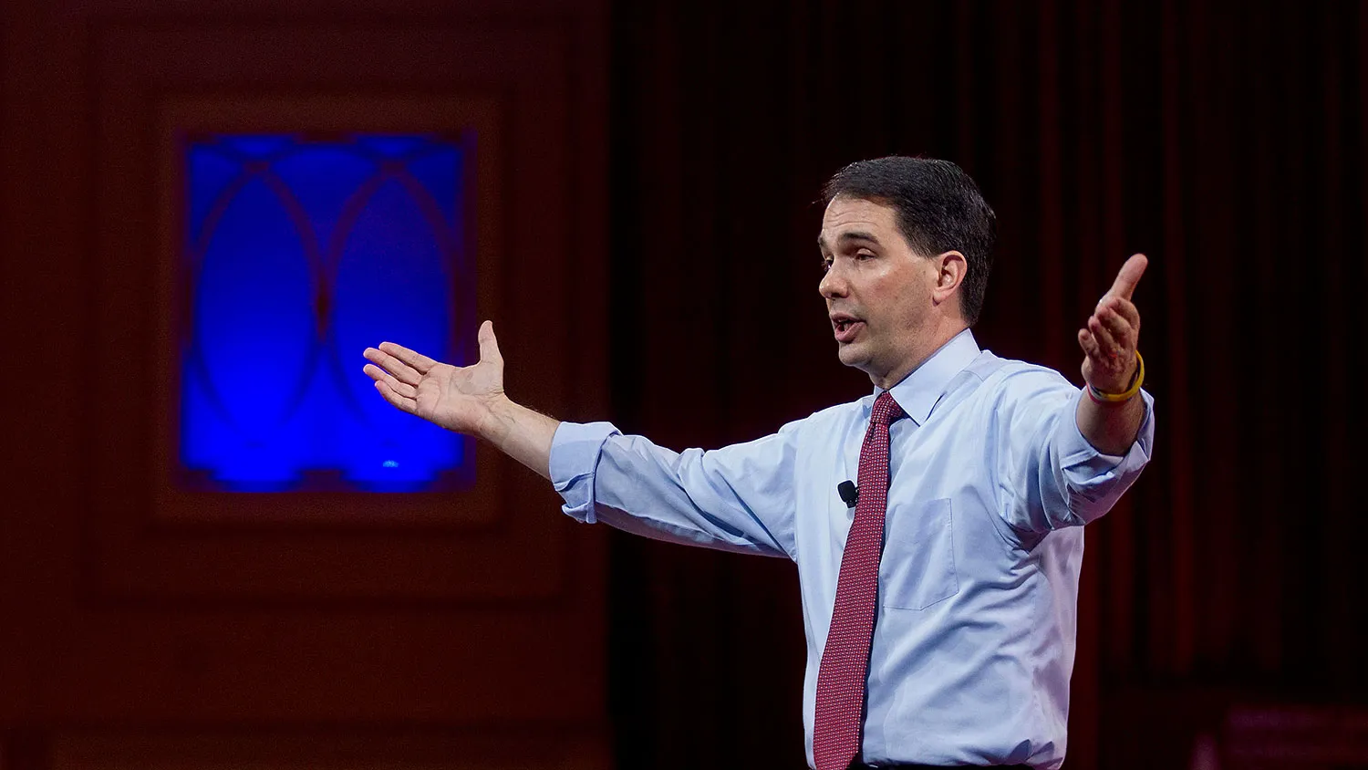 Scott Walker, governor of Wisconsin, speaks during the Conservative Political Action Conference (CPAC) in National Harbor, Maryland, U.S., on Thursday, Feb. 26, 2015.
