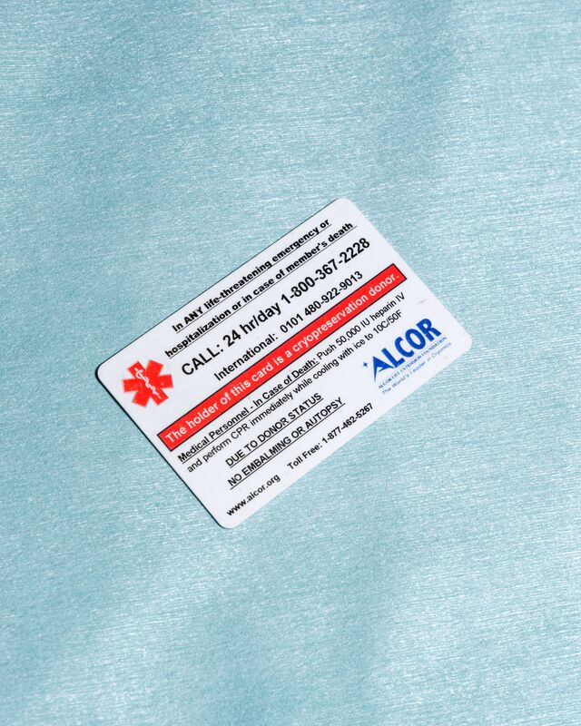 A card containing information about the member’s wishes upon death.