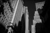 (EDITORS NOTE: Image has been converted to black and white.) Buildings stand on Wall Street near the New York Stock Exchange (NYSE) in New York, U.S.